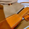 Handmade Italian Vegetable-Tanned Leather & Canvas Drawstring Crossbody Bag - 图片 11