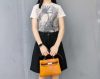 Handmade Minimalist kelly Top-Handle Bag in italian veg-tan leather - 图片 4