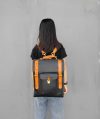 handcrafted rugid heritage rucksack functional adventure backpack in Italian veg-tan calfskin
