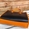 handcrafted structured carryall travel handbag in italy veg-tan calfskin - 图片 11