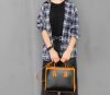 handcrafted structured carryall travel handbag in italy veg-tan calfskin