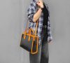 handcrafted structured carryall travel handbag in italy veg-tan calfskin - 图片 5