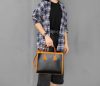 handcrafted structured carryall travel handbag in italy veg-tan calfskin - 图片 3