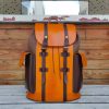 rugged hiking trekking rucksack mountaineer backpack in genuine veg-tan calfskin - 图片 3
