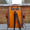 rugged hiking trekking rucksack mountaineer backpack in genuine veg-tan calfskin - 图片 4