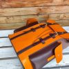 rugged hiking trekking rucksack mountaineer backpack in genuine veg-tan calfskin - 图片 6
