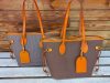 Minimalist handcrafted travel carryall ahdnabg with removeable clutch in italian veg-tan calfskin - 图片 5