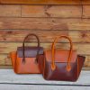 handmade structured smile-face doctor handbag in Italian veg-tan calfskin - 图片 2