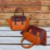 handmade structured smile-face doctor handbag in Italian veg-tan calfskin - 图片 3