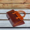 handmade structured smile-face doctor handbag in Italian veg-tan calfskin - 图片 7