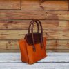handmade structured smile-face doctor handbag in Italian veg-tan calfskin - 图片 9