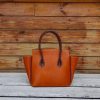 handmade structured smile-face doctor handbag in Italian veg-tan calfskin - 图片 10