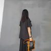 Structured Business Portfolio briefcase with Shoulder Strap italian veg-tan leather - 图片 12