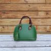 Handmade Italian Vegetable-Tanned Leather Shell handbag – Elegant Dome Satchel - 图片 6