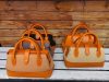 handmade architectural bowling tote handbag with sculptured silhouette in italian ve-tan calfskin - 图片 2