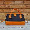 handmade architectural bowling tote handbag with sculptured silhouette in italian ve-tan calfskin - 图片 14