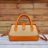 handmade architectural bowling tote handbag with sculptured silhouette in italian ve-tan calfskin - 图片 15