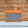 minimalist handmade business clutch document case in italian ve-tan calfskin and canvas - 图片 5