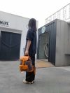 Handmade canvas-leather Drawstring Backpack italy veg-tan  calfskin Two Sizes Available - 图片 3
