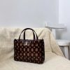 minimalist handcrafted small carryall tote with canvas insert in veg tan calfskin - 图片 4