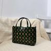 minimalist handcrafted small carryall tote with canvas insert in veg tan calfskin - 图片 6