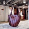 Handmade architecture pleated Mini Tote – Structured Vegetable-Tanned Leather Handbag