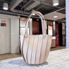 Handmade architecture pleated Mini Tote – Structured Vegetable-Tanned Leather Handbag - 图片 4