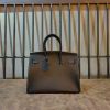 handmade Birkin structured top-handle handbag tote with protective feet in italy veg-tan calfskin - 图片 10