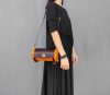 handcrafted veg-tan leather crossbody barrel/bowl bag/cylindrical shoulder purse - 图片 2