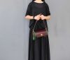 handcrafted veg-tan leather crossbody barrel/bowl bag/cylindrical shoulder purse - 图片 3