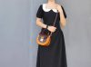 handcrafted equestrian mini crossbody saddle with antique brass handware - 图片 3