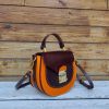 handcrafted equestrian mini crossbody saddle with antique brass handware - 图片 6