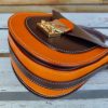 handcrafted equestrian mini crossbody saddle with antique brass handware - 图片 9