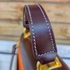 handcrafted equestrian mini crossbody saddle with antique brass handware - 图片 11