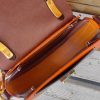 handcrafted equestrian mini crossbody saddle with antique brass handware - 图片 12