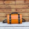 handmade convertible leateher handbag/crossbody satchel in veg-tan cowhide