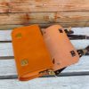 handmade convertible leateher handbag/crossbody satchel in veg-tan cowhide - 图片 16