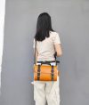 handmade convertible leateher handbag/crossbody satchel in veg-tan cowhide - 图片 9