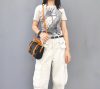 handmade convertible leateher handbag/crossbody satchel in veg-tan cowhide - 图片 6