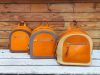 Premium Leather & Canvas Convertible Backpack – Compact Travel Daypack in Italian veg-tan calfskin - 图片 2