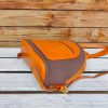 Premium Leather & Canvas Convertible Backpack – Compact Travel Daypack in Italian veg-tan calfskin - 图片 6