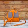 Premium Leather & Canvas Convertible Backpack – Compact Travel Daypack in Italian veg-tan calfskin - 图片 13