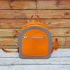 Premium Leather & Canvas Convertible Backpack – Compact Travel Daypack in Italian veg-tan calfskin