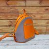 Premium Leather & Canvas Convertible Backpack – Compact Travel Daypack in Italian veg-tan calfskin - 图片 15