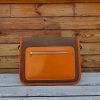 Professional commuter messenger satchel in handmade veg-tan calfskin - 图片 9