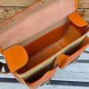 Professional commuter messenger satchel in handmade veg-tan calfskin - 图片 15