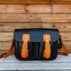 Professional commuter messenger satchel in handmade veg-tan calfskin - 图片 16