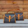 handmade vintage camebridge crossbody satchel in veg tan calfskin - 图片 12