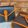 handmade vintage camebridge crossbody satchel in veg tan calfskin - 图片 13