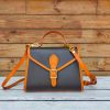 handmade vintage camebridge crossbody satchel in veg tan calfskin - 图片 14